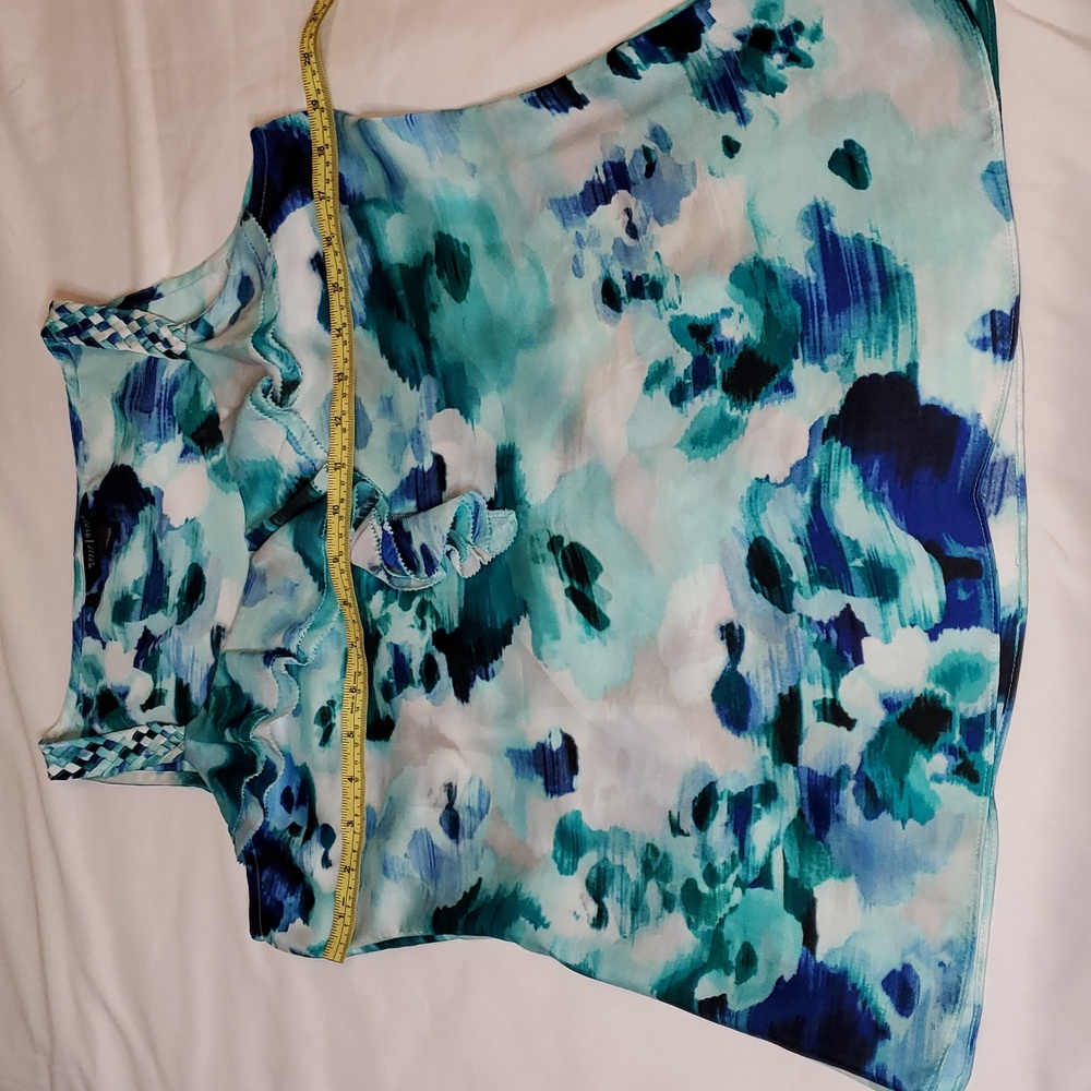 White House Black Market Blue and Green Women's Top Size S - Picture 4 of 11